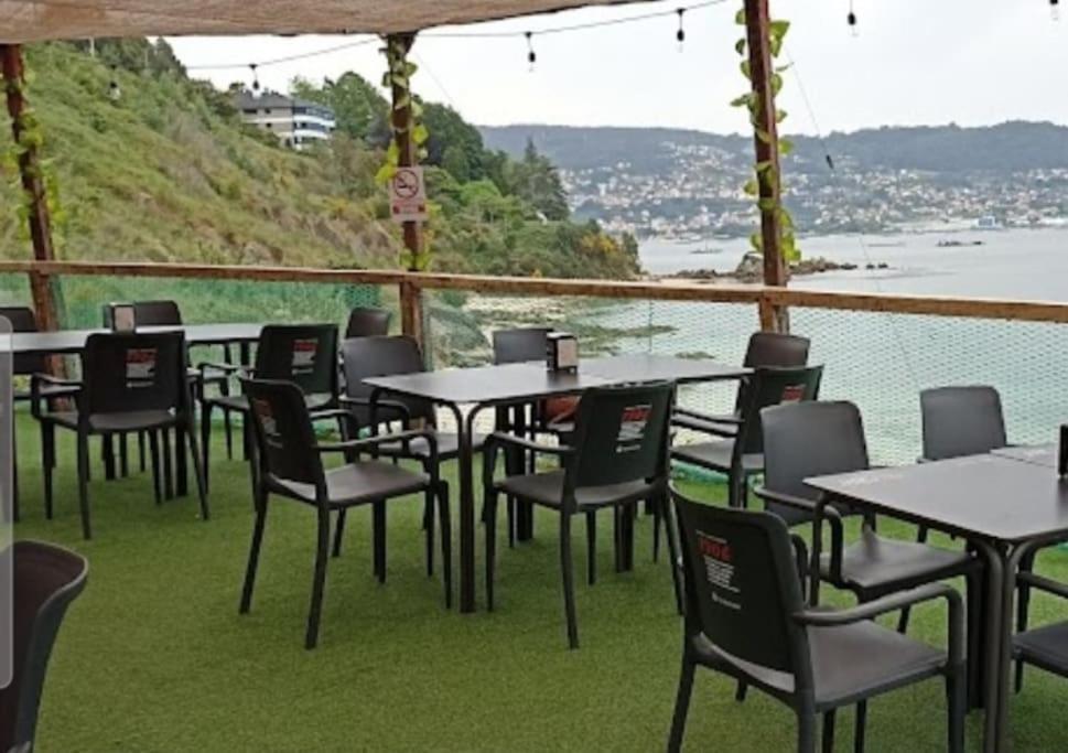 Piso A Pie De Playa Con Terraza Exclusiva Apartamento Moaña Exterior foto